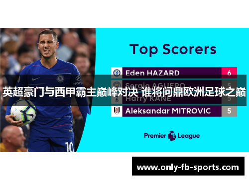 英超豪门与西甲霸主巅峰对决 谁将问鼎欧洲足球之巅