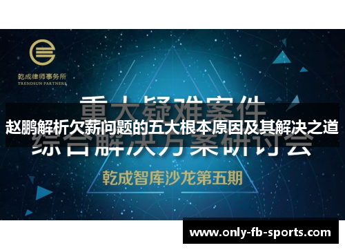 赵鹏解析欠薪问题的五大根本原因及其解决之道